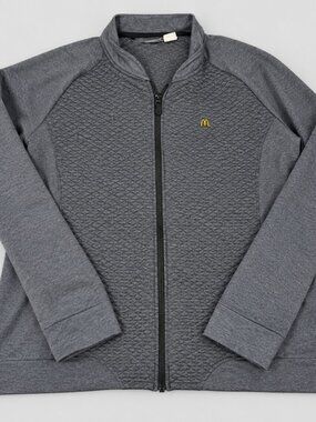 McDonald’s Apparel Collection Men’s L-R Gray Quilted Full Zip Jacket Gorpcore